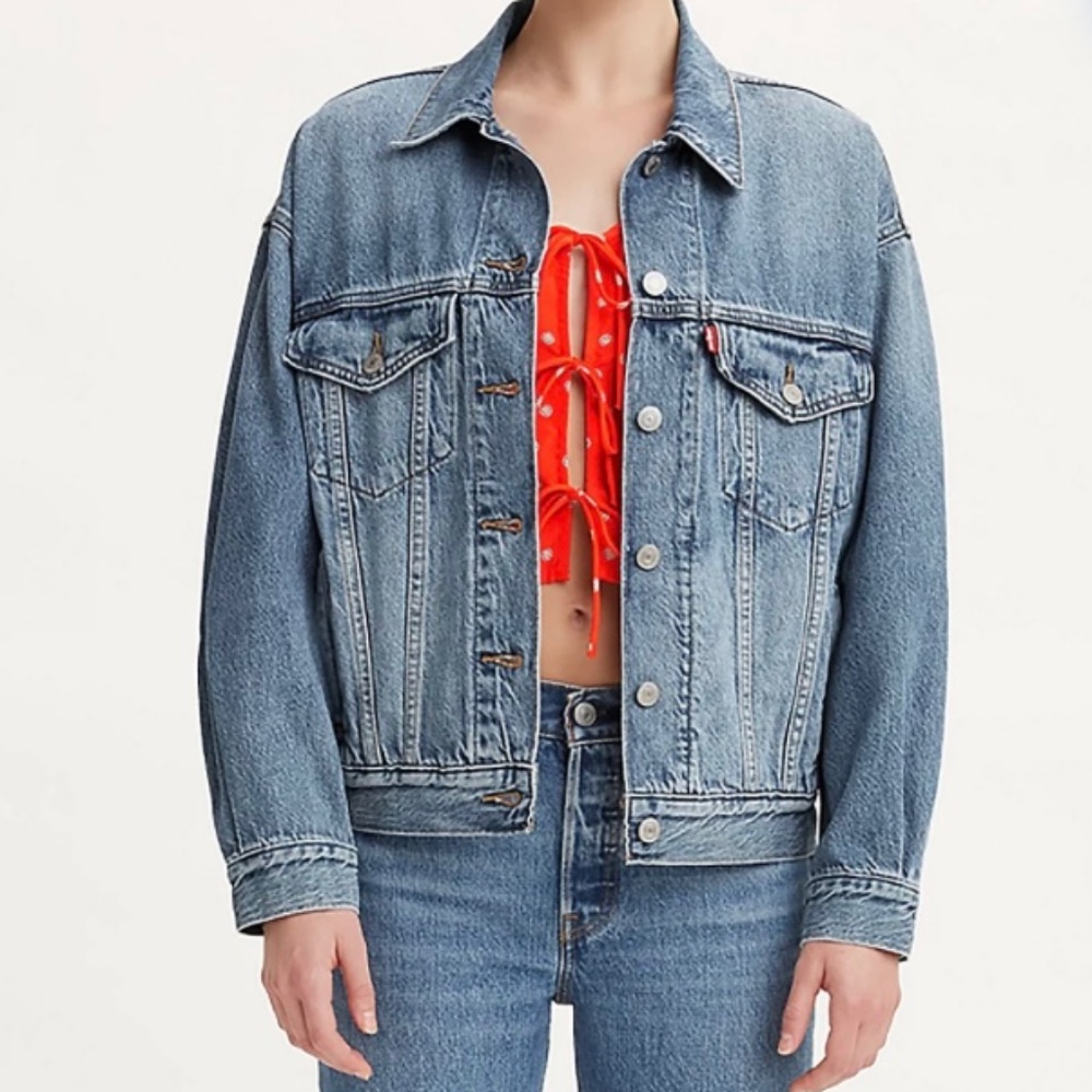Classic Blue Denim Jean Jacket - Relaxed Trucker Style